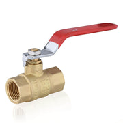 10 Pcs 1/2" FNPT Ball Valve, Red (Lead Free)
