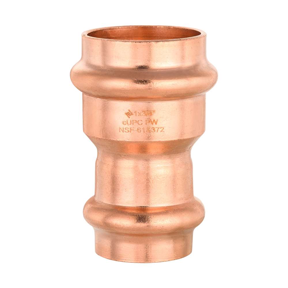 30 Pcs 1" x 3/4"  Copper Press x Press Coupling NO Stop (Lead Free)