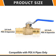 3/4" PEX Expansion Ball Valve, Blue (Lead Free)