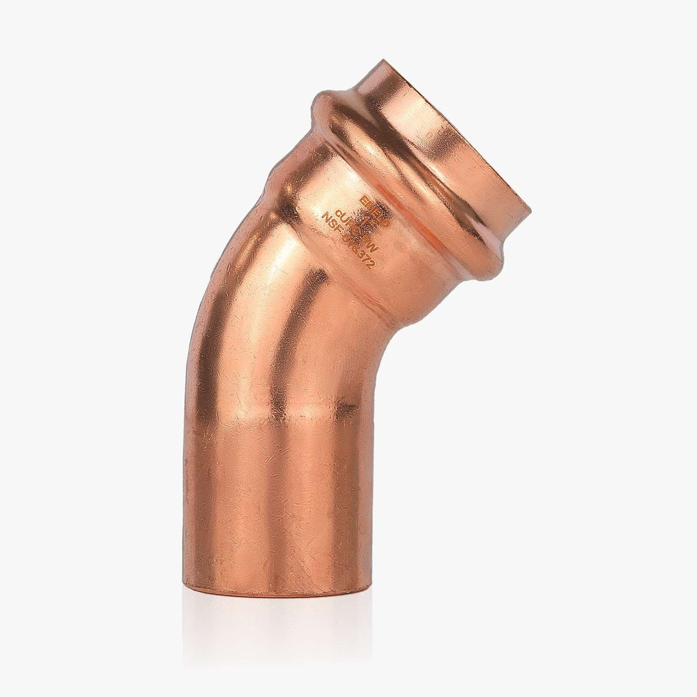 1" 45° Press Copper Street Elbow (Lead Free)
