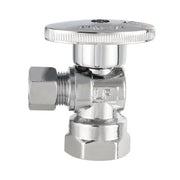 10 Pcs 1/2" FIP x 3/8" OD Compr. Angle Stop Valve, 1/4 Turn (Lead Free)
