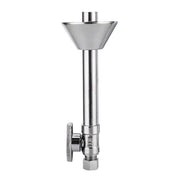10 Pcs 1/2" Sweat x 3/8" OD Compr. Straight Stop Valve, w/5" Straight Extension, 1/4-Turn (Lead Free)