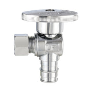 10 Pcs 1/2" PEX Expansion x 3/8" OD Compr. Angle Stop Valve, 1/4 Turn (Lead Free)