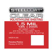 1.5 MIL Clear Plastic Sheeting - 12' X 200'