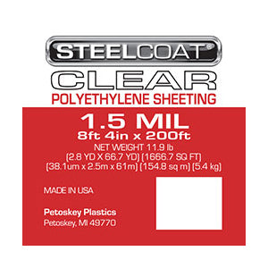 1.5 MIL Clear Plastic Sheeting - 8'4" X 200'