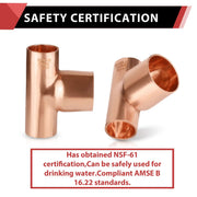 3/4" X 3/4" X 1" Copper Reducing Tee