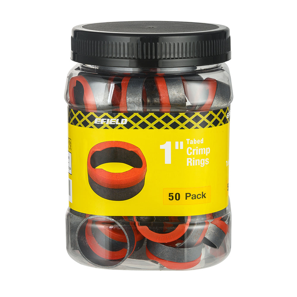 PEX Copper Rings 1", w/End Stop, 50 Pro Pack