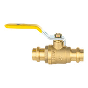 10 Pcs 1/2" Press Ball Valve with EPDM O Ring, Yellow (Lead Free)