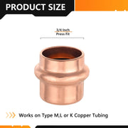 3/4" Press Copper Cap (Lead Free)
