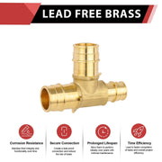 PEX A Expansion 1" X 3/4" X 1" PEX Expansion Reducing Tee (Lead Free)