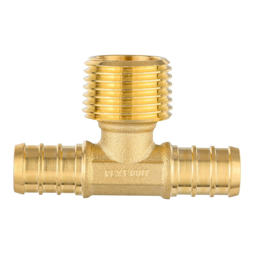 30 Pcs PEX-B Crimp Male Tee 3/4" PEX x 3/4" PEX x 1/2" Male Tee (Lead Free)