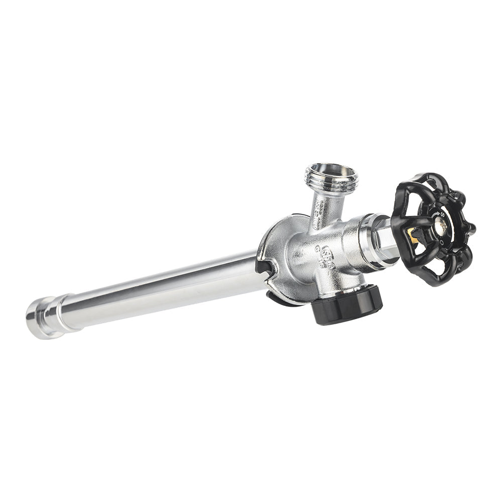 1/2" Push Fit x 3/4" Hose Bibb, 8" Anti Siphon Frost Free Sillcock