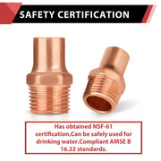 30 Pcs 1-1/2" C X MNPT Copper Male Adapter at Wholesale Price