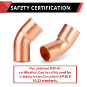 3/4" FTG x Copper 45° Street Elbow