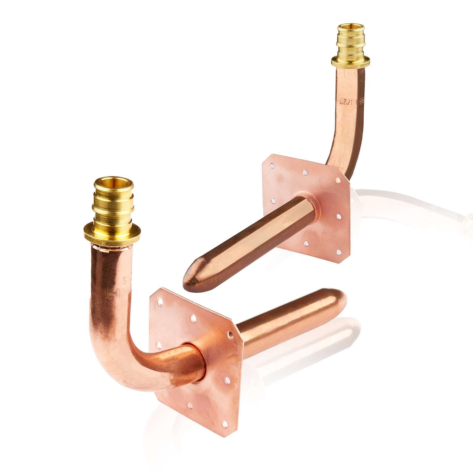 PEX A Expansion 1/2" 6" Copper Stub with Wall Flange