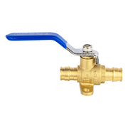 10 Pcs 1/2" PEX Expansion Drop Ear Ball Valve, Blue (Lead Free)