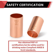 3/4" Copper Coupling, No Stop
