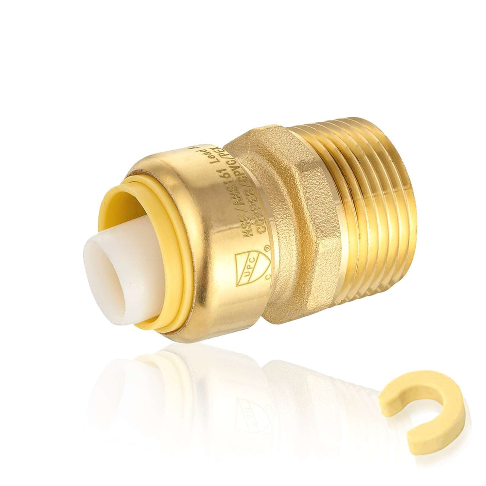 1/2" x 3/4" M Push Fit Male Adapter