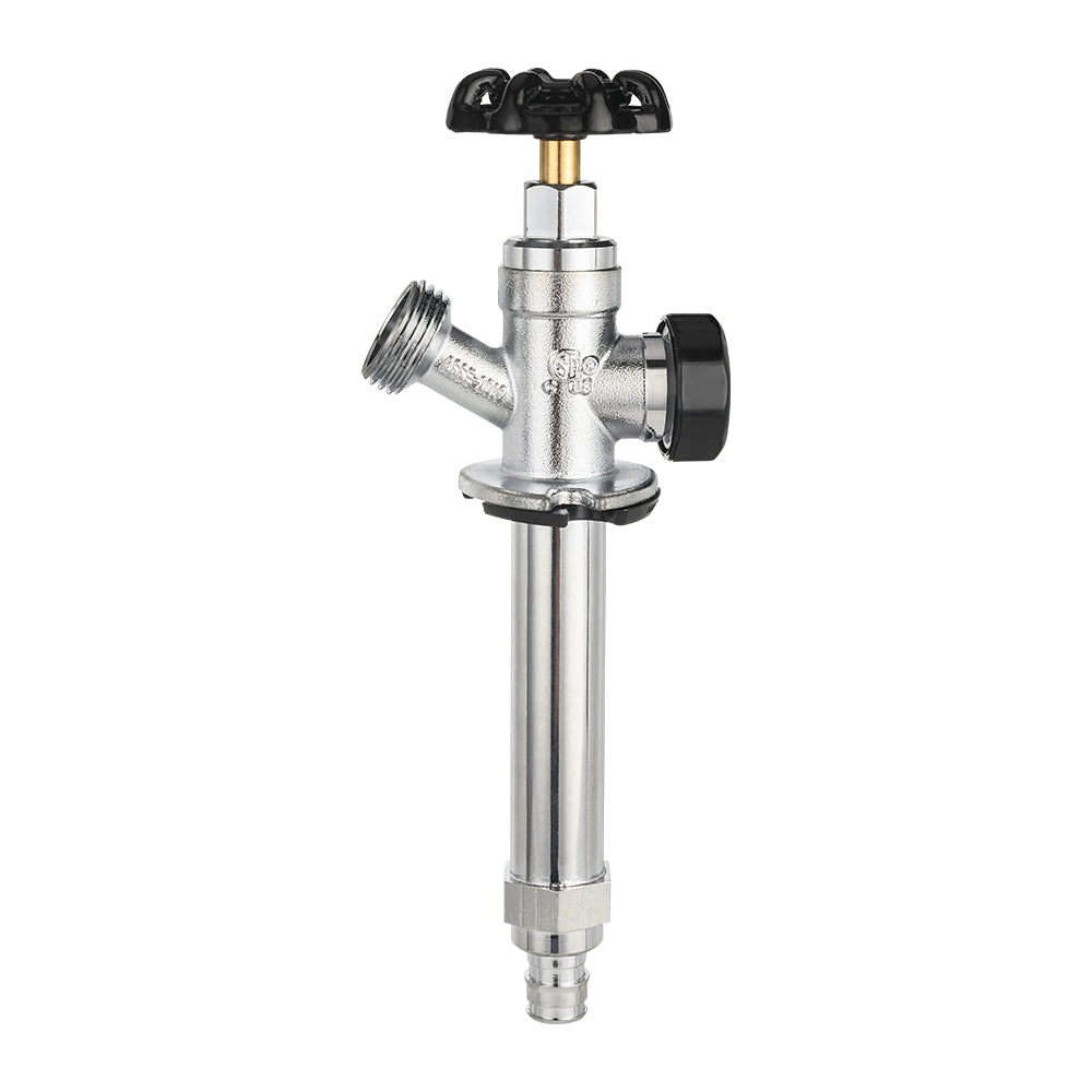 1/2" PEX Expansion x 3/4" Hose Bibb, 8" Anti Siphon Frost Free Sillcock