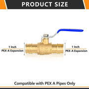 1" PEX Expansion Ball Valve, Blue (Lead Free)