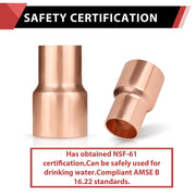 1" x 3/4" Reducing Copper Coupling