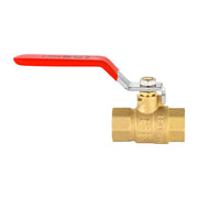 10 Pcs 1" FNPT Ball Valve, Red (Lead Free)