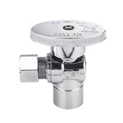 10 Pcs 1/2" Sweat x 3/8" OD Compr. Angle Stop Valve, 1/4 Turn (Lead Free)