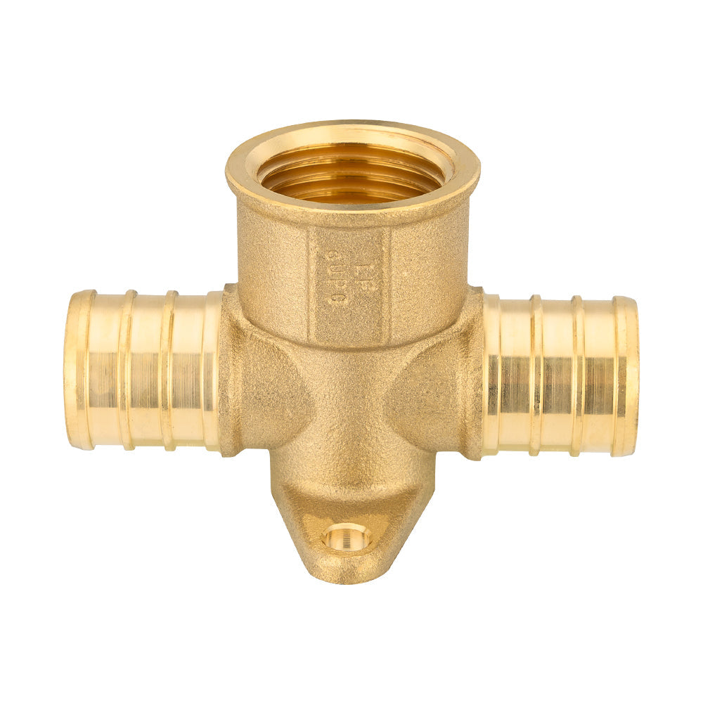 PEX-B Crimp 3/4" PEX x 3/4" PEX x 1/2" Drop Ear Tee (Lead Free)