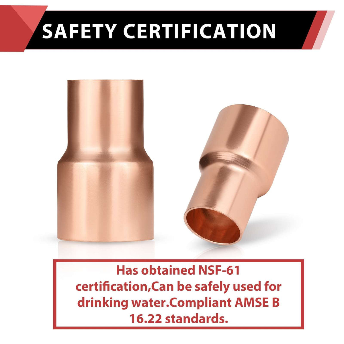 3/4" x 5/8" Copper Coupling
