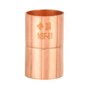 3/4" Copper Coupling With Rolled Stop