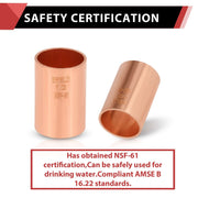 1/2" Copper Coupling, No Stop