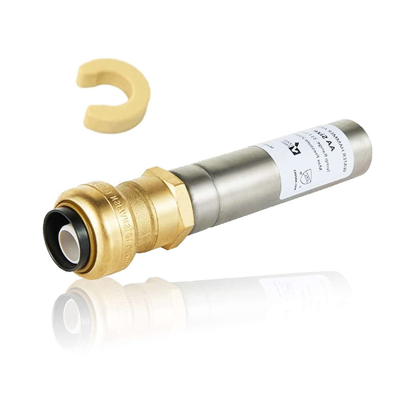 1/2" Push Fit, Straight Water Hammer Arrestor, Stainless Steel