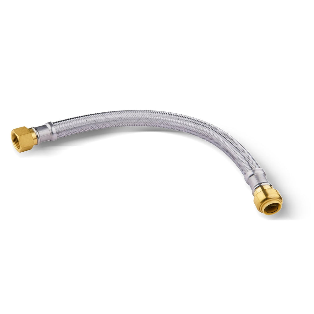 10 Pcs 1/2" Push fit x 3/4" FIP, 18" Flexible Water Heater Connector Hose
