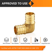 PEX-B Crimp Elbow 3/8" PEX X 3/8" (Lead Free)