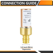 10 Pcs 1/2" PEX-A Expansion Connection, Straight Water Hammer Arrestor, Copper