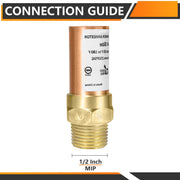 10 Pcs 1/2" MIP Connection, Straight Water Hammer Arrestor, Copper