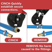 2-in-1 Pex Ratchet Cinch Crimping Tool with Removing Function
