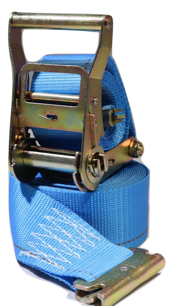 2" x 20 Ft Interior Van Ratchet E-Track Strap w/ Spring E Fittings | R20E