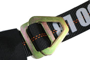 2" x 8 Ft Axle Wrap Auto Tie Down Ratchet Strap w/ Snap Hooks| BLACK