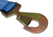 2" x 8 Ft Axle Wrap Auto Tie Down Ratchet Strap w/ Snap Hooks | RED