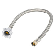 3/8" C x 7/8" BC, 20" SS Braided Toliet Hose