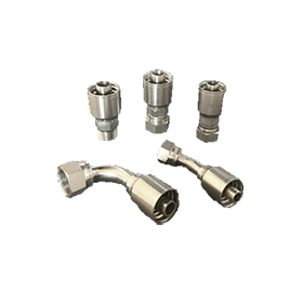 200-MSAE-04-06-1P | 1/4" x 3/8" Male SAE, 1-Piece Hose Fitting for 1 & 2 Wire Braid