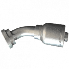 200-CD61-45-32-32-1P | 2" x 2" Code 61, 45* ; 1-Piece Hose Fitting for 1 & 2 Wire Hoses, Non Skive