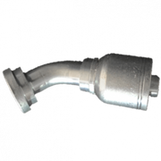 200-CD61-45-20-24-1P | 1-1/4" x 1-1/2" Code 61, 45* ; 1-Piece Hose Fitting for 1 & 2 Wire Hoses, Non Skive