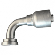 200-CD61-90-08-12-1P | 1/2" x 3/4" Code 61, 90* ; 1-Piece Hose Fitting for 1 & 2 Wire Hoses, Non Skive