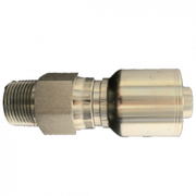 200-NPTX-06-08-1P | 3/8" X 1/2" Male NPT Swivel, 1-Piece Hose Fitting for 1 & 2 Wire Braid