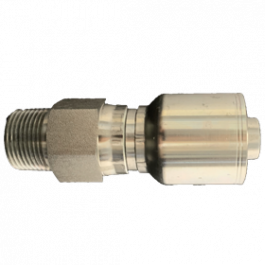 200-NPTX-16-16-1P | 1" x 1" Male NPT Swivel, 1-Piece Hose Fitting for 1 & 2 Wire Braid