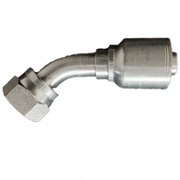 200-ORFS45-08-10-1P | 1/2" x 5/8" O'Ring Face Seal 45, 1-Piece Hose Fittings for 1 & 2 Wire Braid Hose..