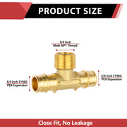 PEX A Expansion 3/4" PEX x 3/4" PEX x 3/4" Male Threaded F1960Tee (Lead Free)