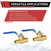1/2" PEX-A Expansion X 1/2" MNPT Ball Valve, Blue (Lead Free)
